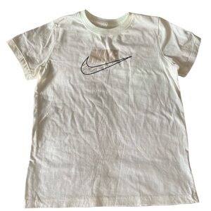 Youth size xl cream and white Nike t shirt